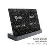 Plaque funéraire granit-labrador-bleu 27 Plaquedeces.fr